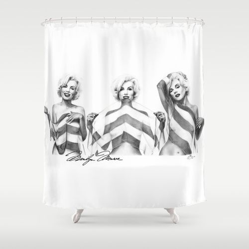 Detail Marilyn Monroe Shower Curtains Black And White Nomer 23