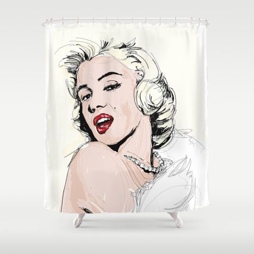 Detail Marilyn Monroe Shower Curtains Black And White Nomer 6