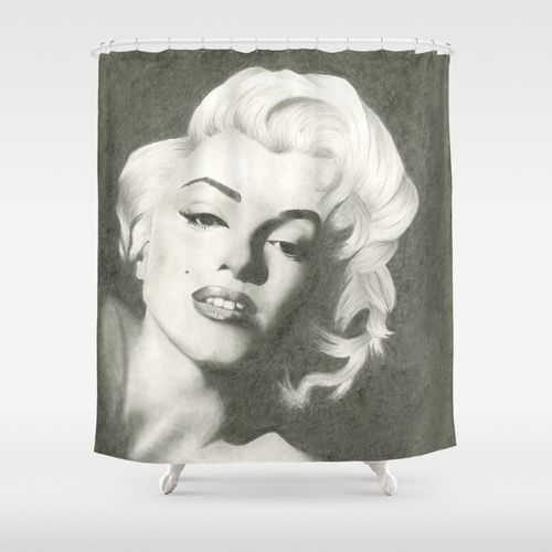 Detail Marilyn Monroe Shower Curtains Black And White Nomer 7