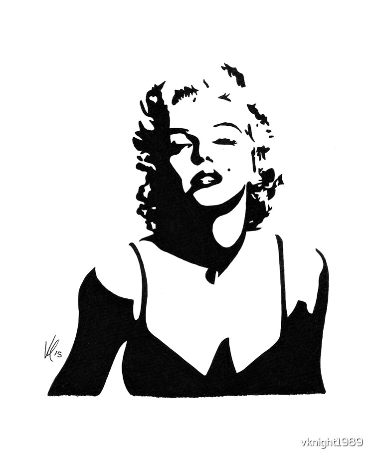 Detail Marilyn Monroe Silhouette Drawing Nomer 4