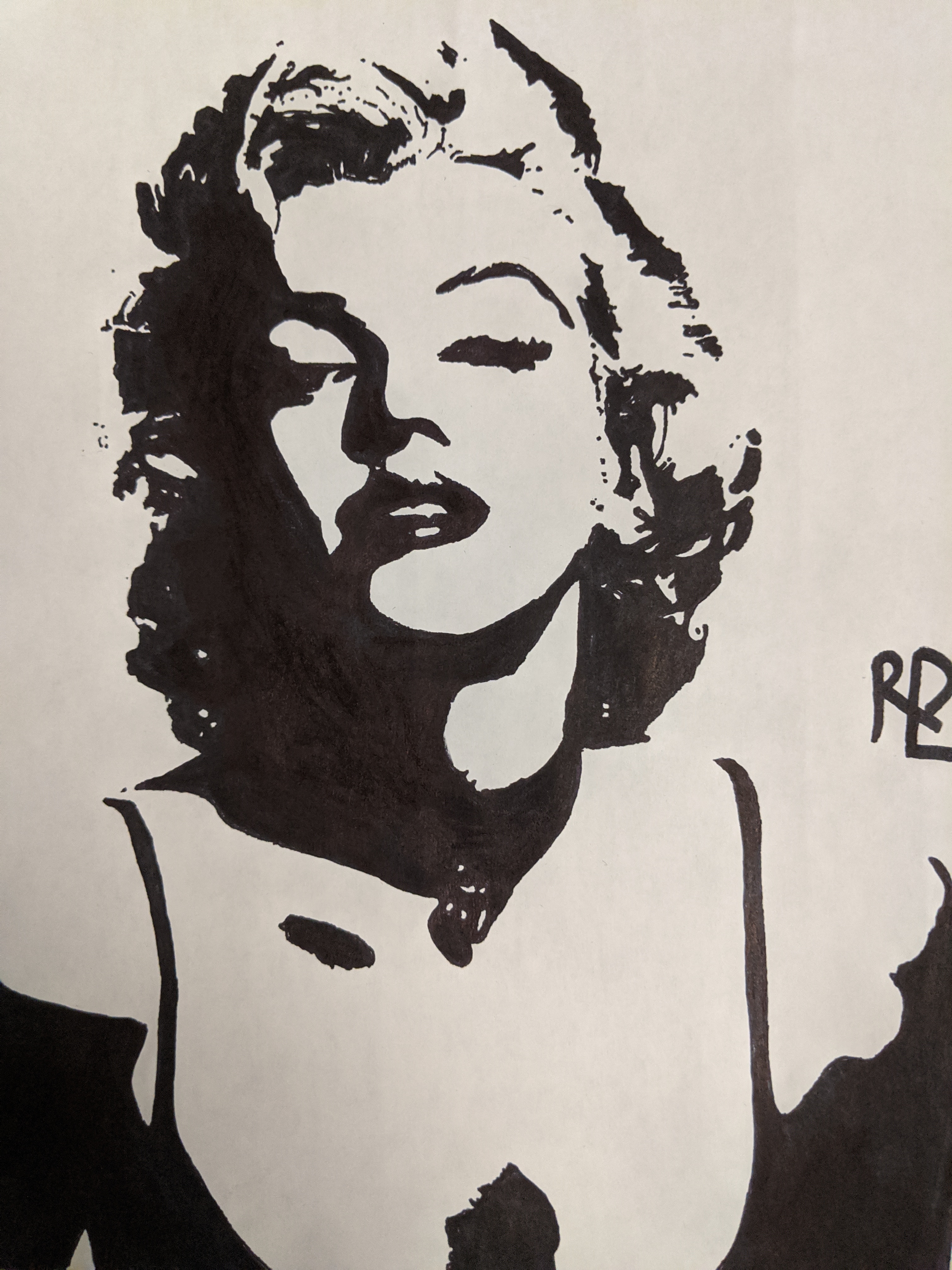 Detail Marilyn Monroe Silhouette Drawing Nomer 26