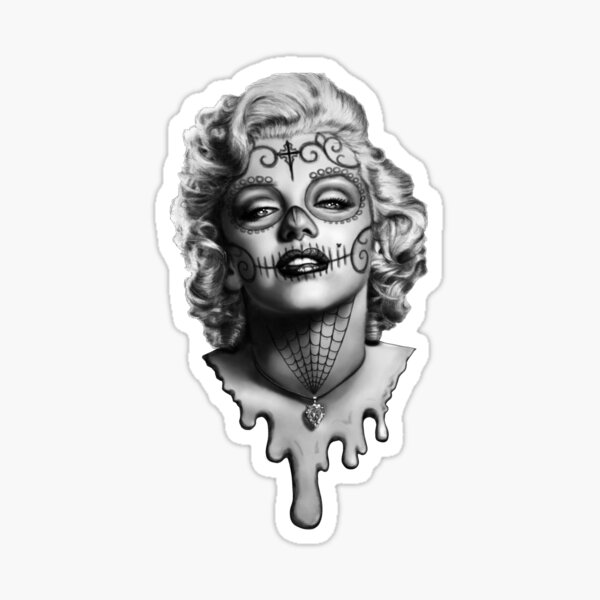 Detail Marilyn Monroe Skull Drawing Nomer 20