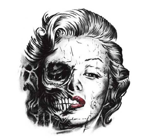 Detail Marilyn Monroe Skull Drawing Nomer 26