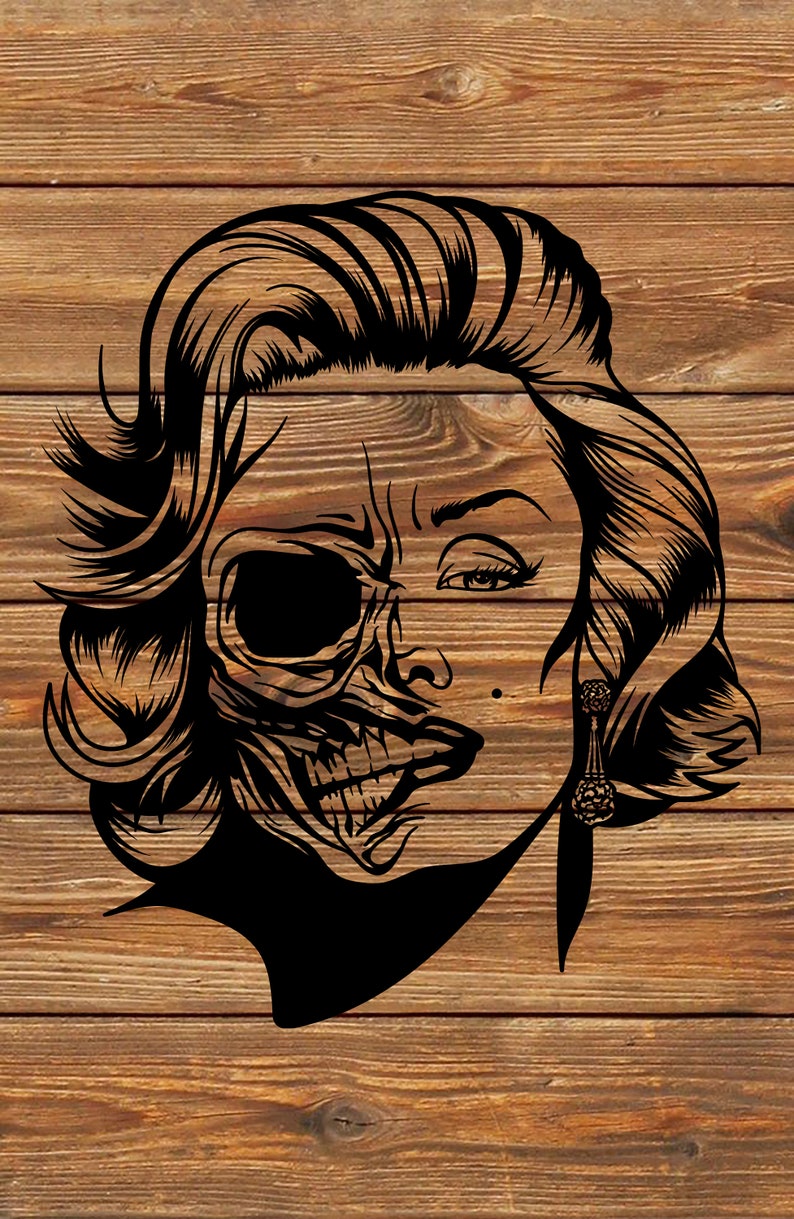 Detail Marilyn Monroe Skull Drawing Nomer 38