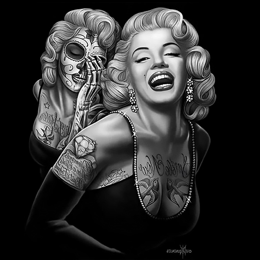 Detail Marilyn Monroe Skull Wallpaper Nomer 23