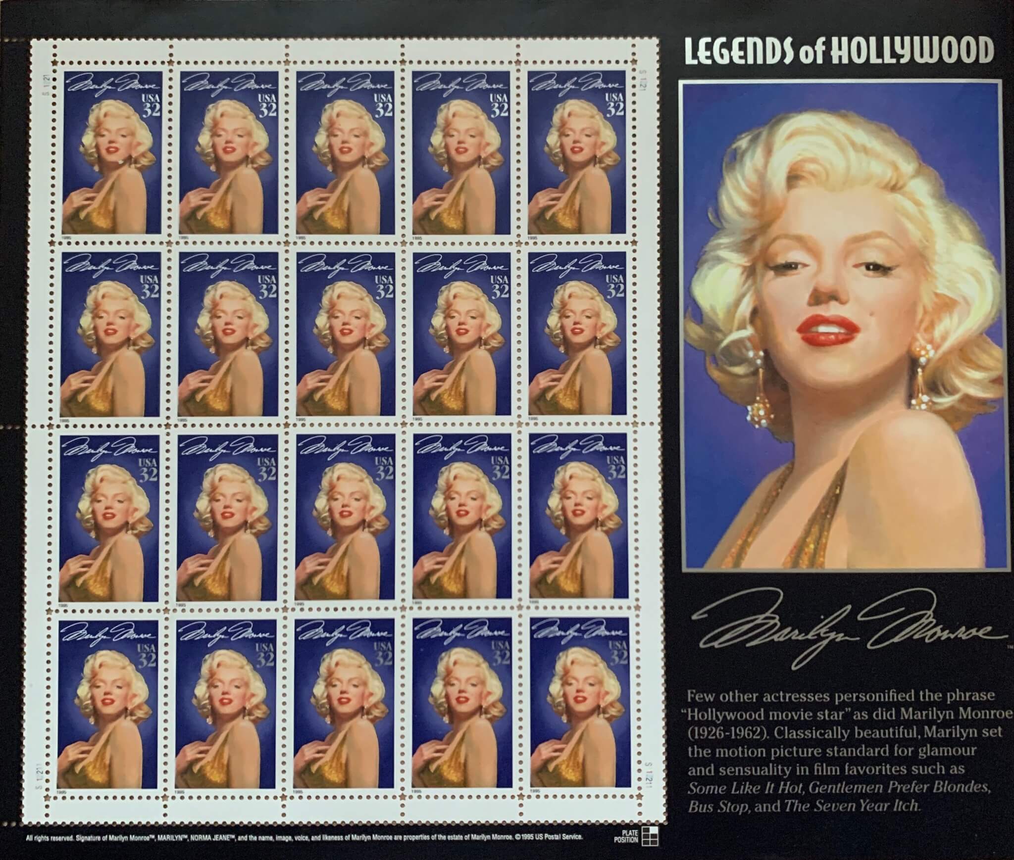 Detail Marilyn Monroe Stamp Sheet Nomer 2