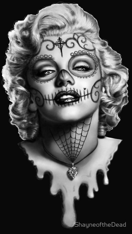 Marilyn Monroe Sugar Skull Poster - KibrisPDR