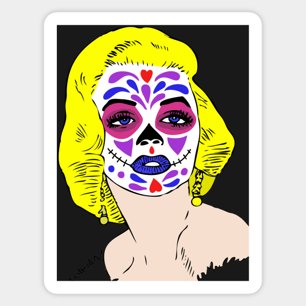 Detail Marilyn Monroe Sugar Skull Poster Nomer 30