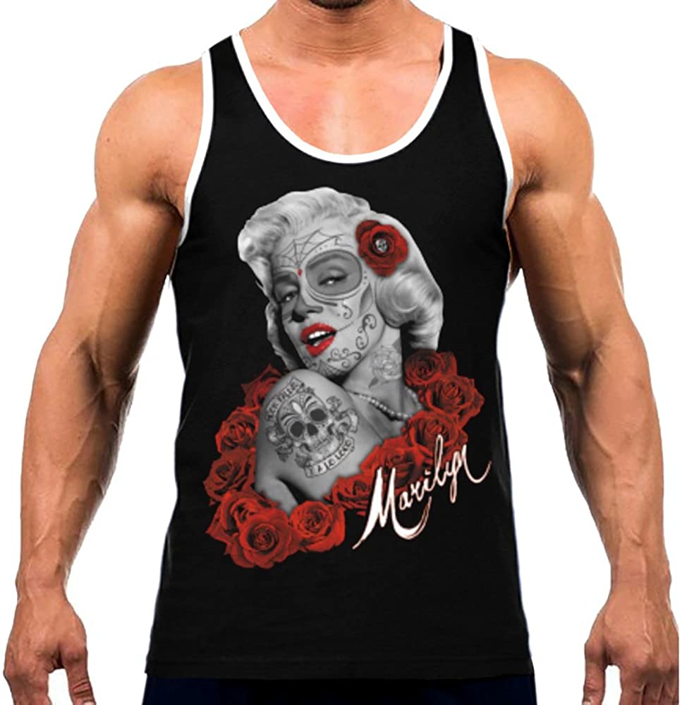 Detail Marilyn Monroe Sugar Skull T Shirt Nomer 28