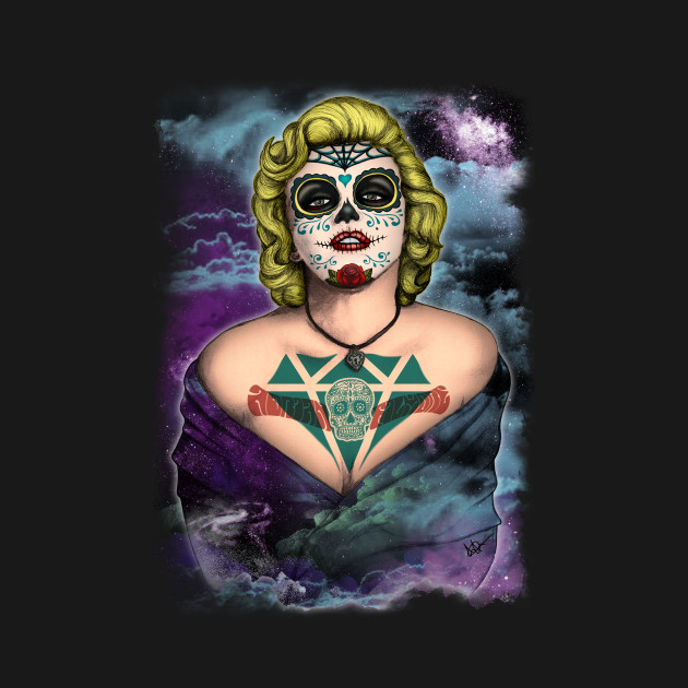 Detail Marilyn Monroe Sugar Skull T Shirt Nomer 45