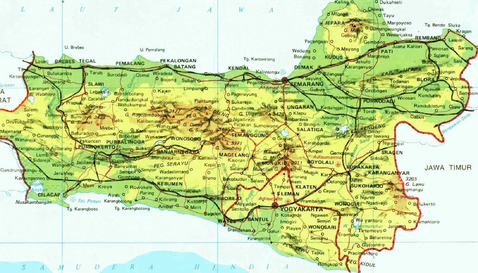 Detail Peta Jawa Tengah Dan Jawa Timur Nomer 5