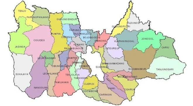 Detail Peta Kabupaten Bogor Nomer 5
