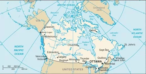 Detail Peta Kanada Dan Amerika Serikat Nomer 43