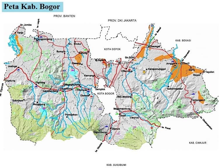 Detail Peta Kecamatan Kabupaten Bogor Nomer 10
