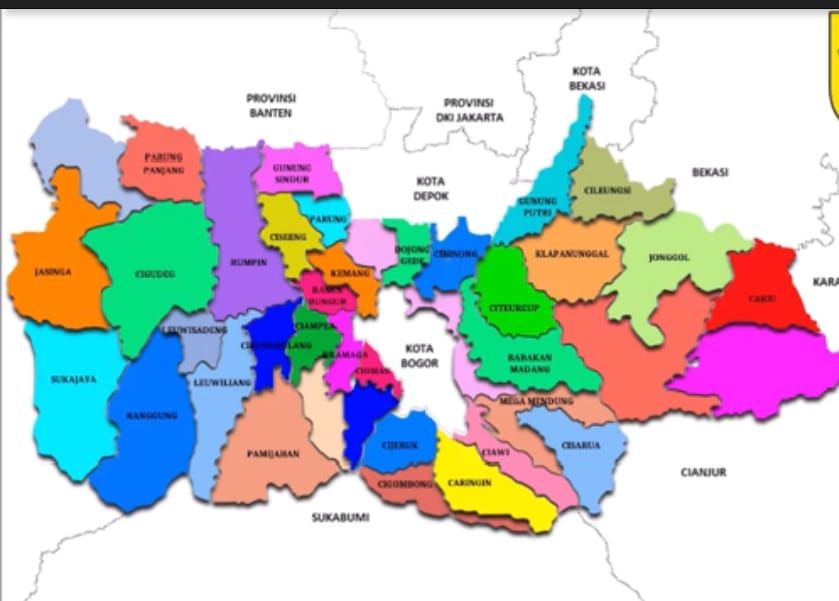 Detail Peta Kecamatan Kabupaten Bogor Nomer 8