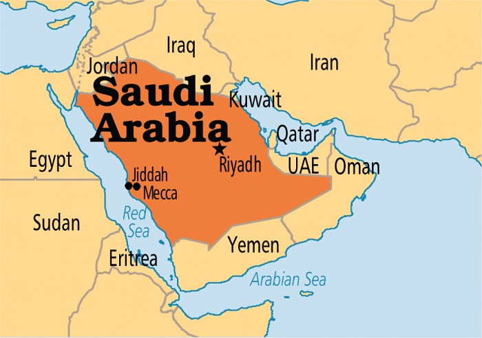 Detail Peta Negara Arab Saudi Nomer 14