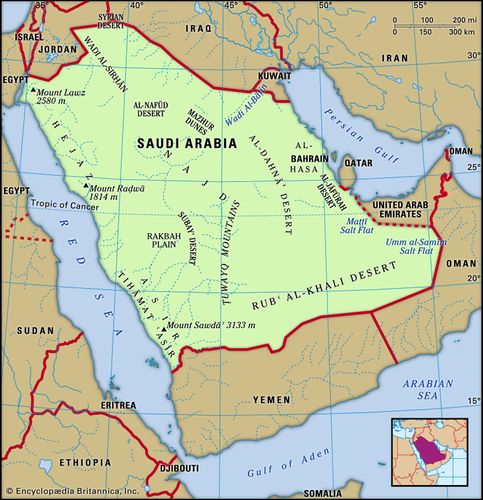 Detail Peta Negara Arab Saudi Nomer 47