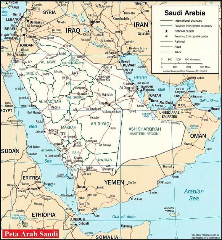 Detail Peta Negara Arab Saudi Nomer 7