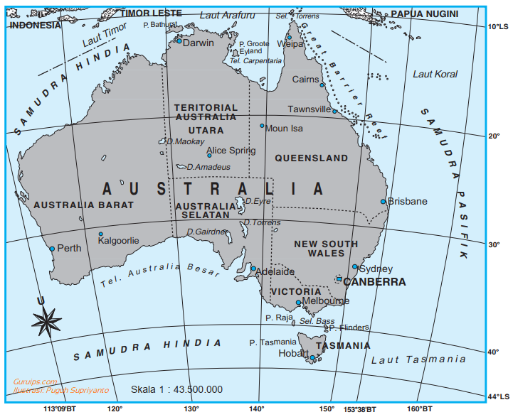 Detail Peta Negara Australia Nomer 28