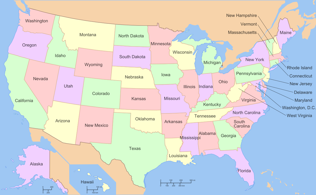 Detail Peta Negara Bagian Amerika Nomer 5