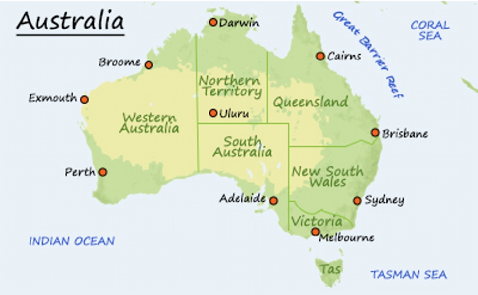 Detail Peta Negara Bagian Australia Nomer 16