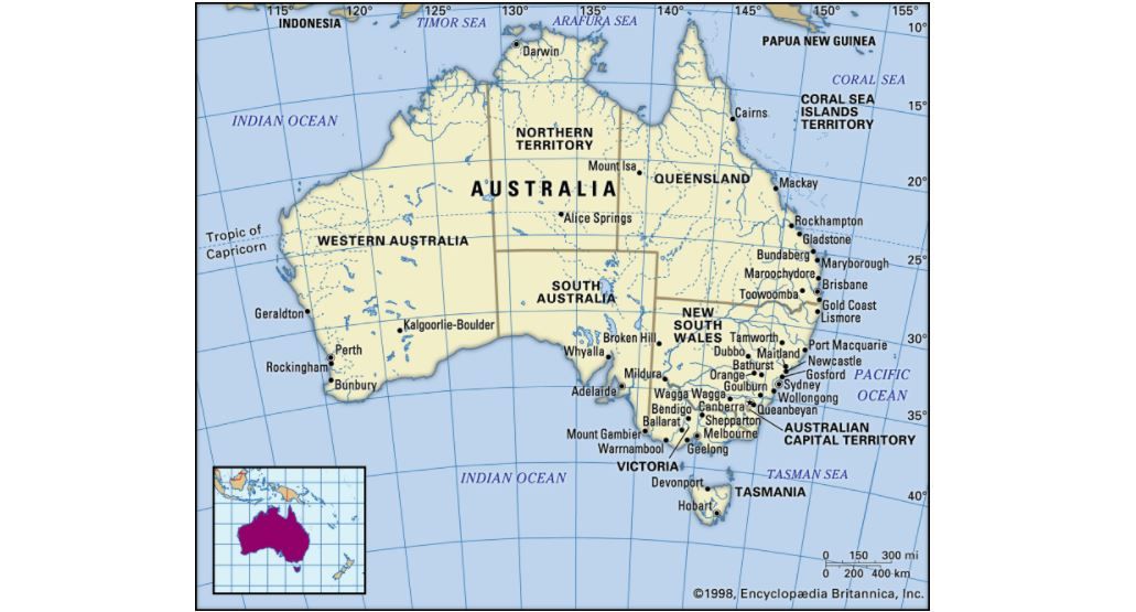 Detail Peta Negara Bagian Australia Nomer 28