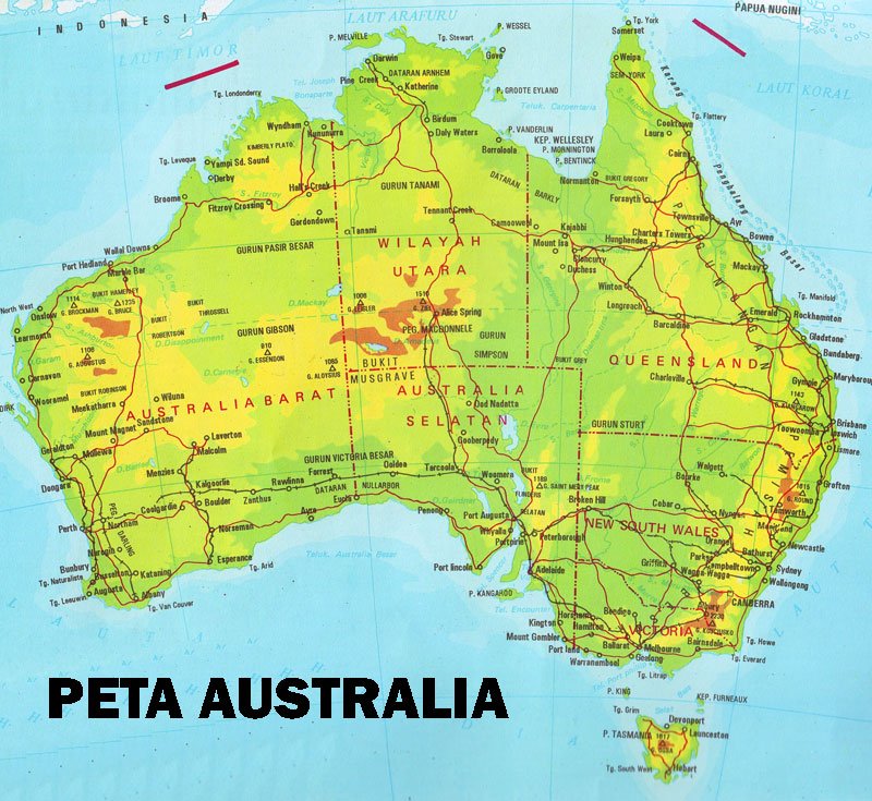 Detail Peta Negara Bagian Australia Nomer 9