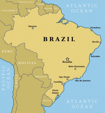 Detail Peta Negara Brazil Nomer 49