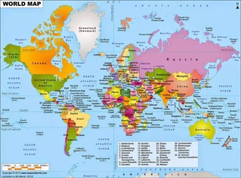 Peta Negara Di Dunia - KibrisPDR