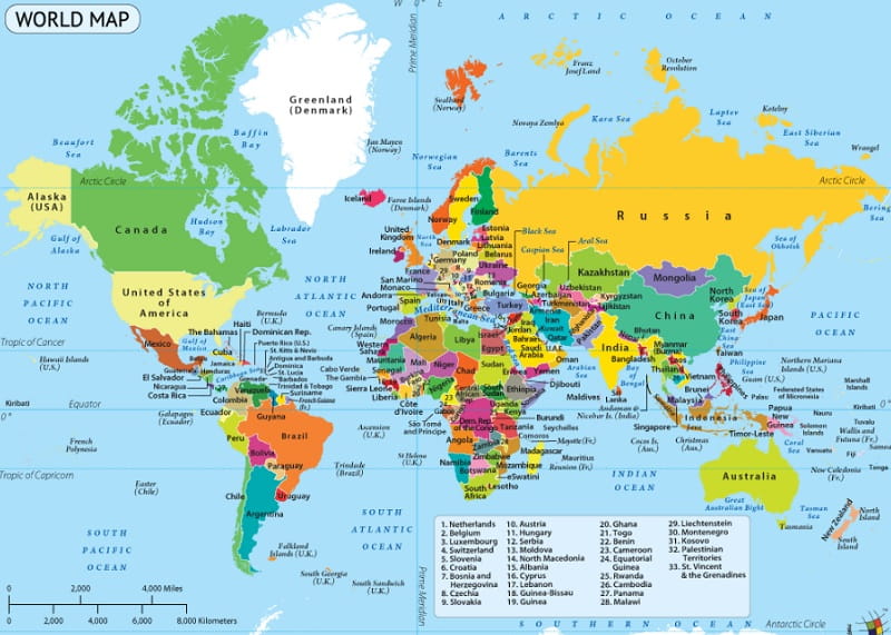 Detail Peta Negara Di Dunia Nomer 13