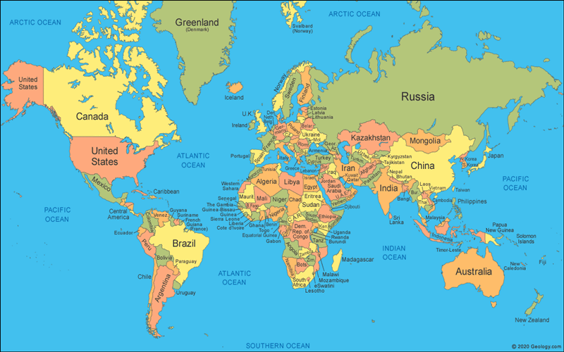 Detail Peta Negara Di Dunia Nomer 18