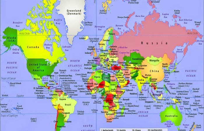 Detail Peta Negara Di Dunia Nomer 3