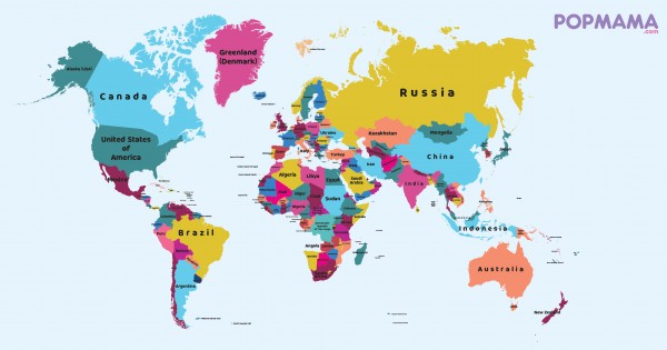 Detail Peta Negara Di Dunia Nomer 10