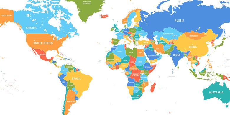 Detail Peta Negara Dunia Nomer 11