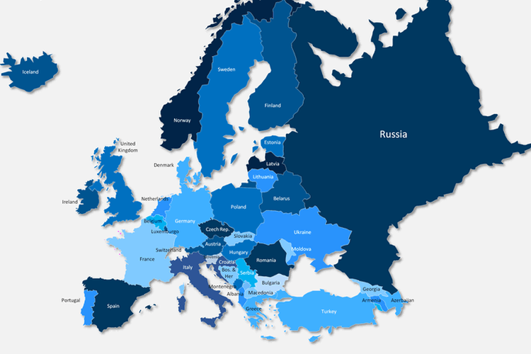 Detail Peta Negara Eropa Nomer 23