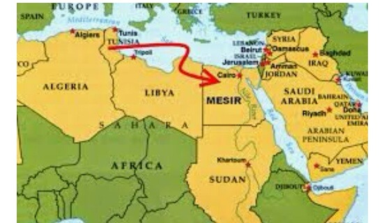 Detail Peta Negara Mesir Nomer 28