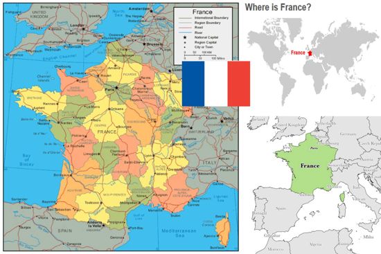 Detail Peta Negara Perancis Nomer 14