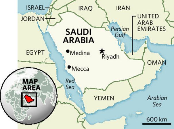 Detail Peta Negara Saudi Arabia Nomer 20