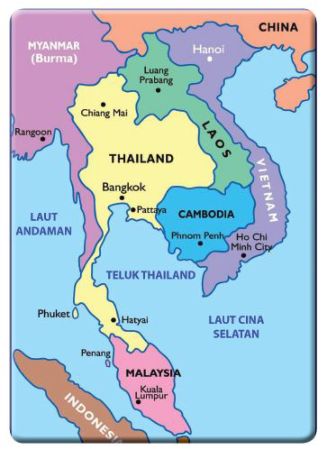Detail Peta Negara Thailand Nomer 25