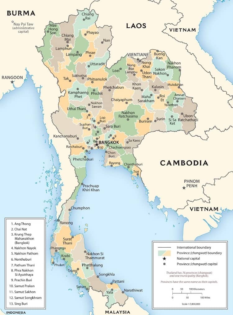 Detail Peta Negara Thailand Nomer 7