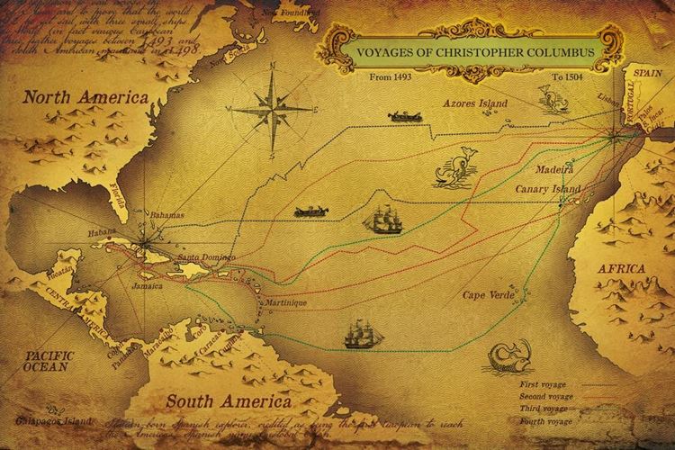 Detail Peta Perjalanan Christopher Columbus Nomer 40