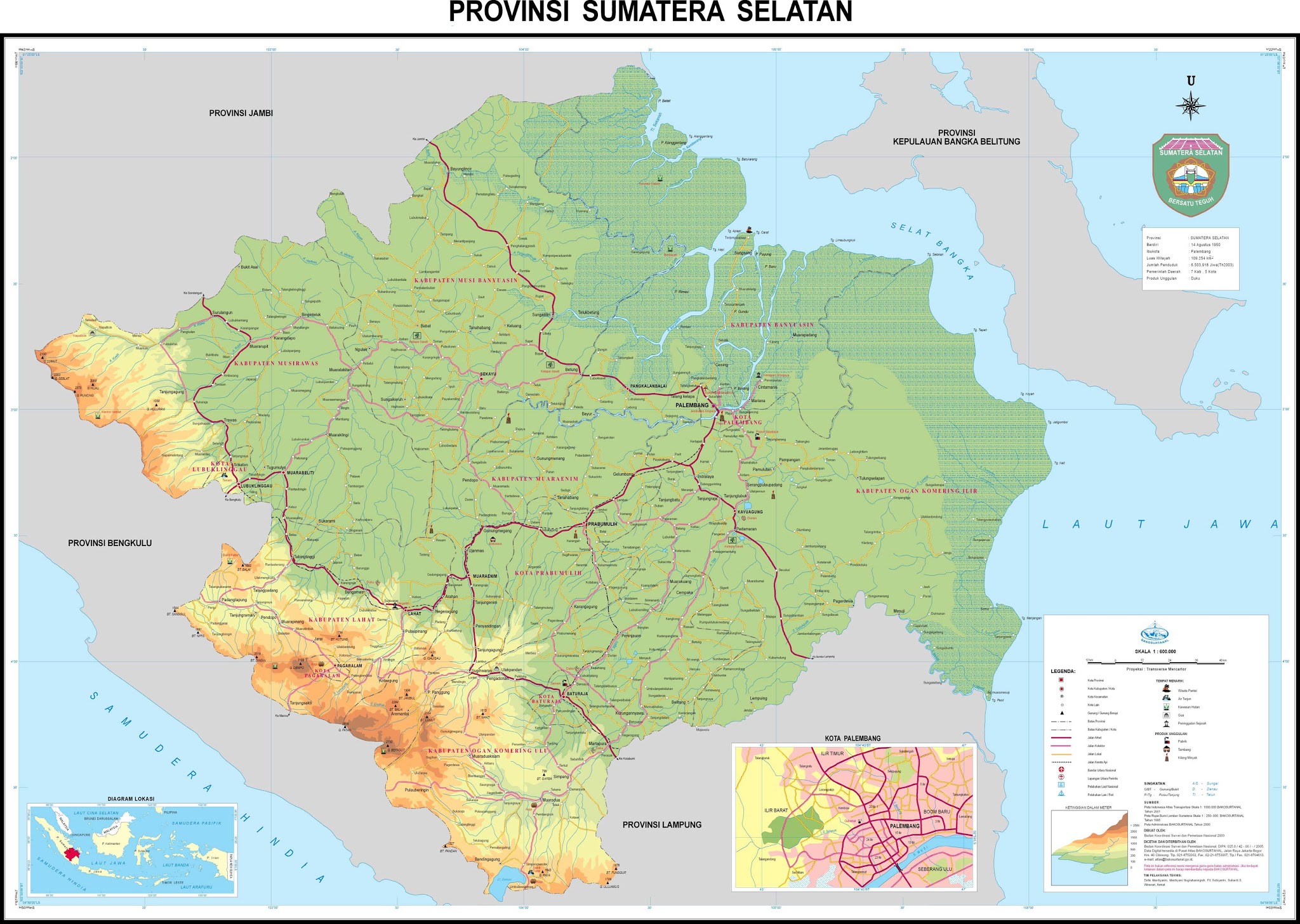 Detail Peta Sumatera Selatan Nomer 12