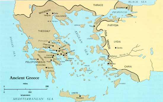 Detail Peta Yunani Kuno Nomer 3