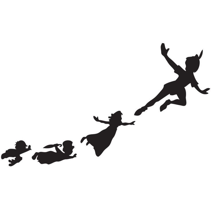 Peter Pan Flying Shadow Silhouette - KibrisPDR