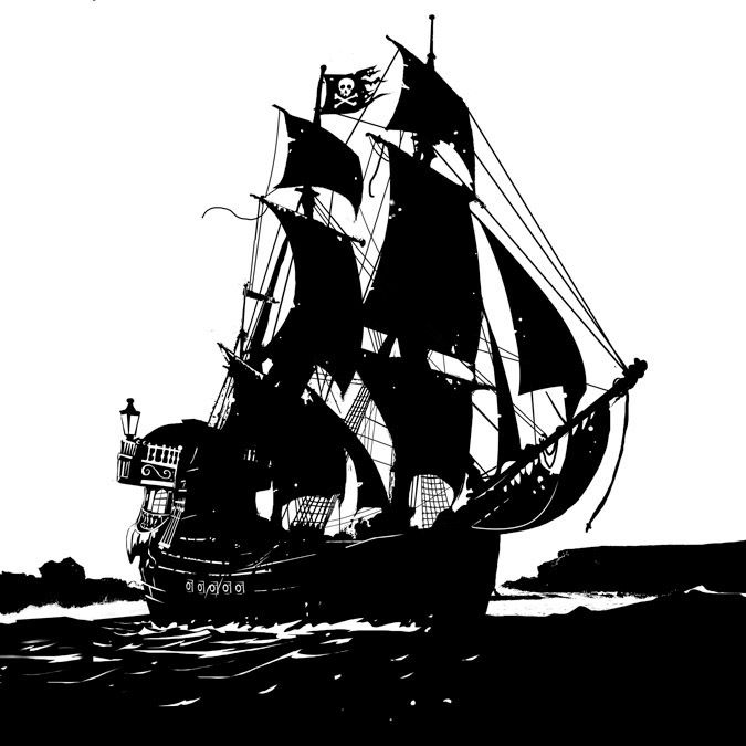 Detail Peter Pan Pirate Ship Silhouette Nomer 13