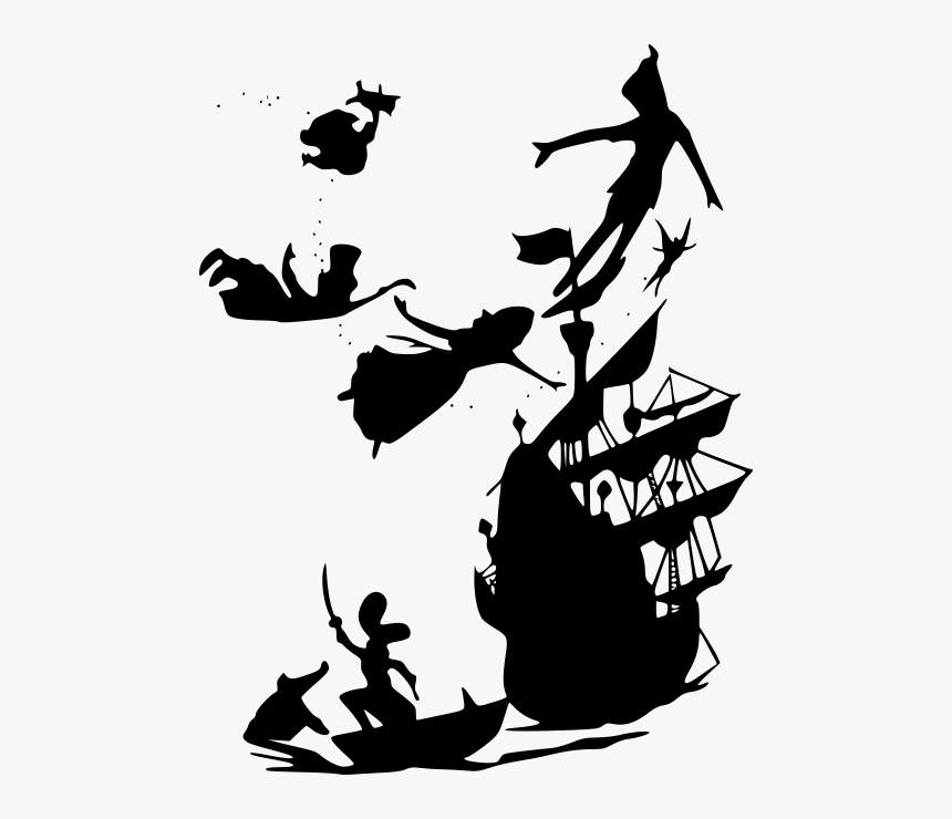 Detail Peter Pan Pirate Ship Silhouette Nomer 8