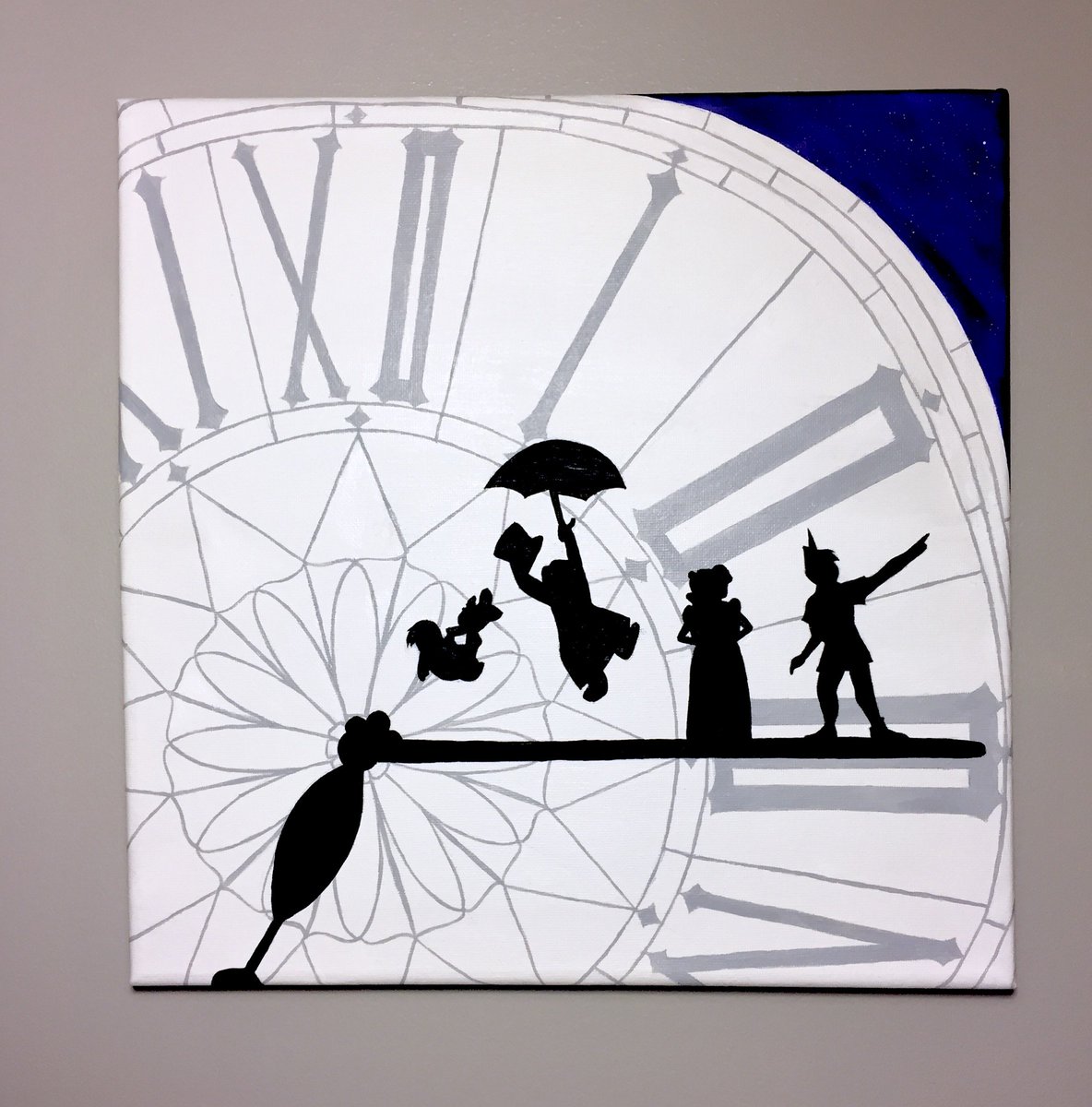 Detail Peter Pan Silhouette Clock Nomer 13