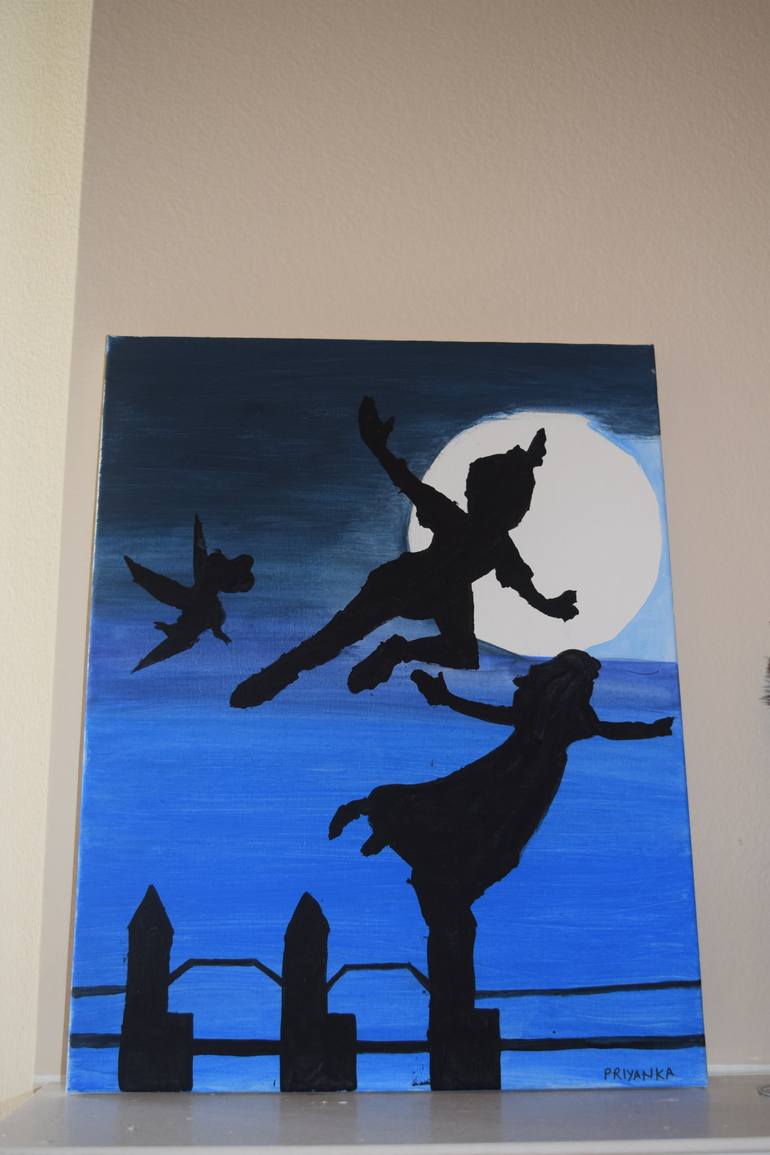 Detail Peter Pan Silhouette Painting Nomer 15