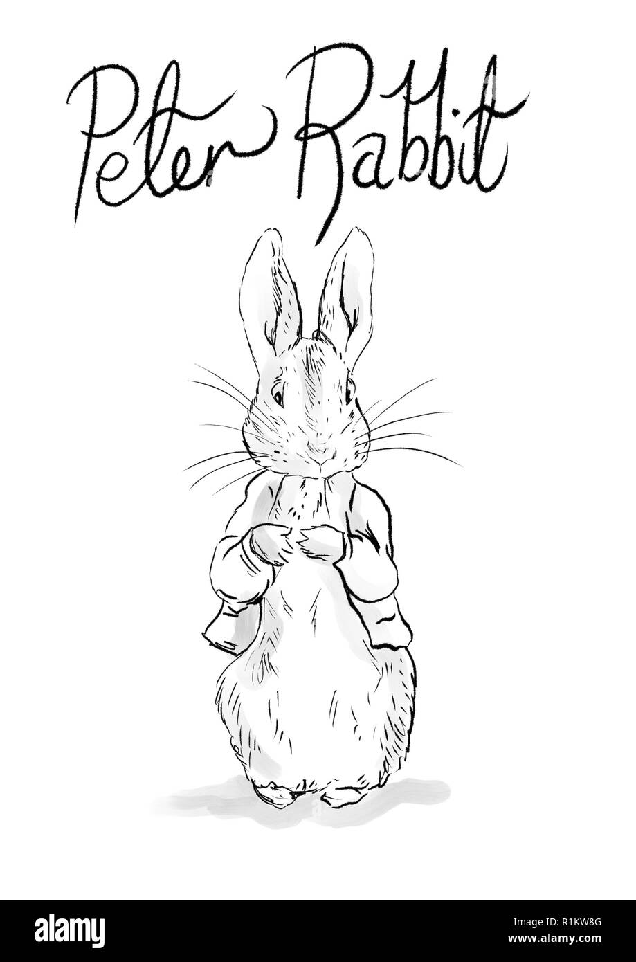 Peter Rabbit Clipart Black And White - KibrisPDR