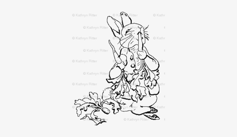 Detail Peter Rabbit Clipart Black And White Nomer 15